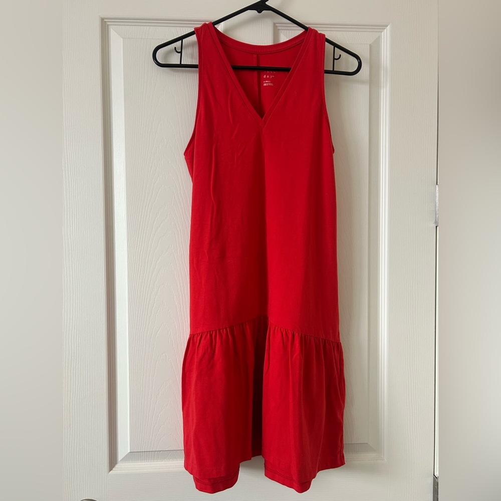 A New Day Red V-Neck Sleeveless Midi Sundress